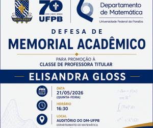 Defesa do Memorial Acadêmico da Profa. Dra. Elisandra Gloss