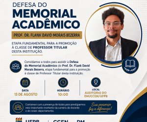 Defesa do Memorial Acadêmico da Prof. Flank David Morais Bezerra