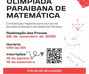 UFPB realiza prova da Olimpíada Paraibana de Matemática 2025 neste sábado (29)