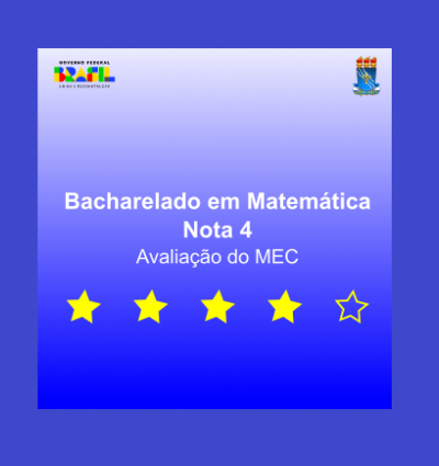 Curso de bacharelado em Matemática da UFPB recebe nota 4 do MEC.