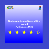 Curso de bacharelado em Matemática da UFPB recebe nota 4 do MEC.