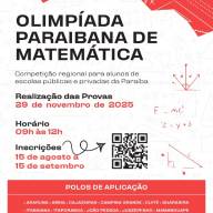 Inscrições para a Olimpíada Paraibana de Matemática 2025 começam nesta sexta-feira