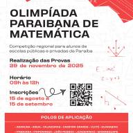 UFPB realiza prova da Olimpíada Paraibana de Matemática 2025 neste sábado (29)