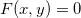 $F(x,y)=0$