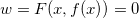 $w=F(x,f(x))=0$