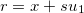 $r=x+su_1$