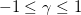 $-1\leq \gamma \leq 1$