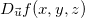 $D_{\vec{u}}f(x,y,z)$