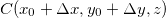 $C(x_0+\Delta x, y_0+\Delta y, z)$