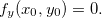 $f_ y (x_0,y_0)=0.$