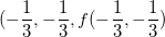 $(-\dfrac {1}{3},-\dfrac {1}{3},f(-\dfrac {1}{3},-\dfrac {1}{3})$