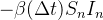 $\displaystyle  -\beta (\Delta t) S_ n I_ n $