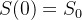 $S(0)=S_0$